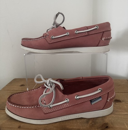 Ladies pink sebago leather - pink,